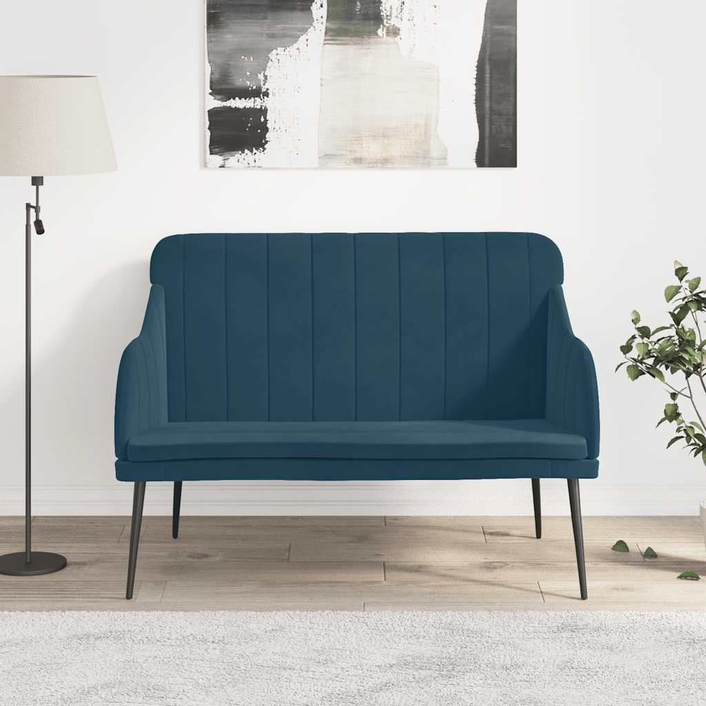 Panca Blu 110x76x80 cm in Velluto