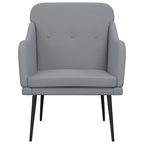 Poltrona Grigio Chiaro 63x76x80 cm in Tessuto