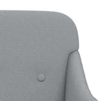 Poltrona Grigio Chiaro 63x76x80 cm in Tessuto