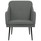Poltrona Grigio Scuro 63x76x80 cm in Tessuto