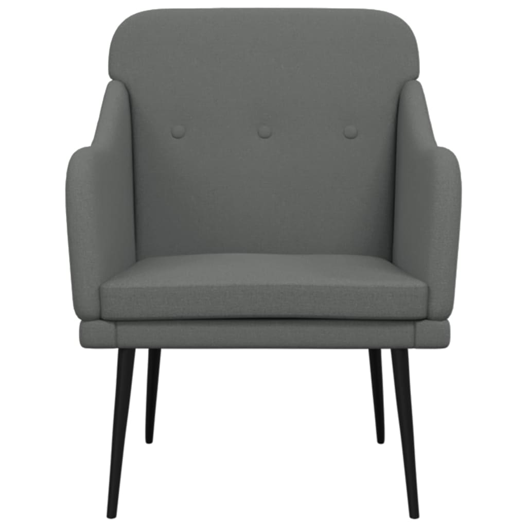 Poltrona Grigio Scuro 63x76x80 cm in Tessuto