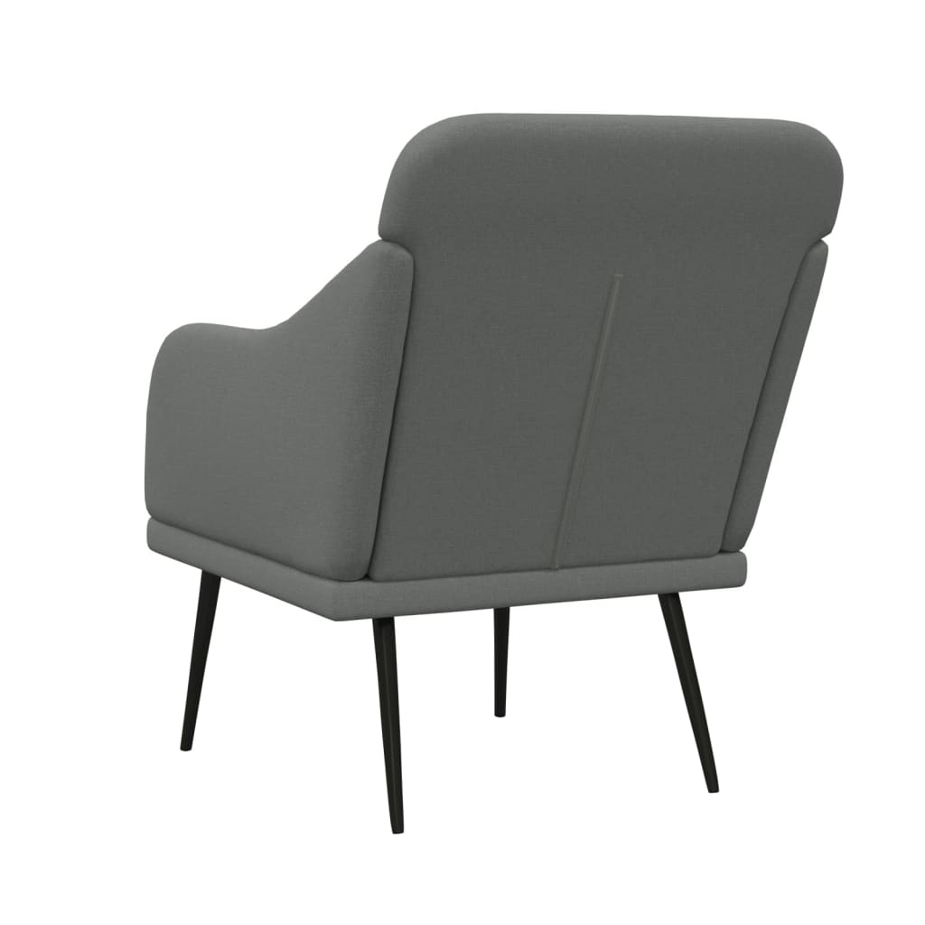 Poltrona Grigio Scuro 63x76x80 cm in Tessuto