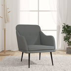 Poltrona Grigio Scuro 63x76x80 cm in Tessuto