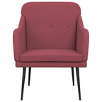 Poltrona Rosso Vino 63x76x80 cm in Tessuto