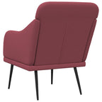 Poltrona Rosso Vino 63x76x80 cm in Tessuto