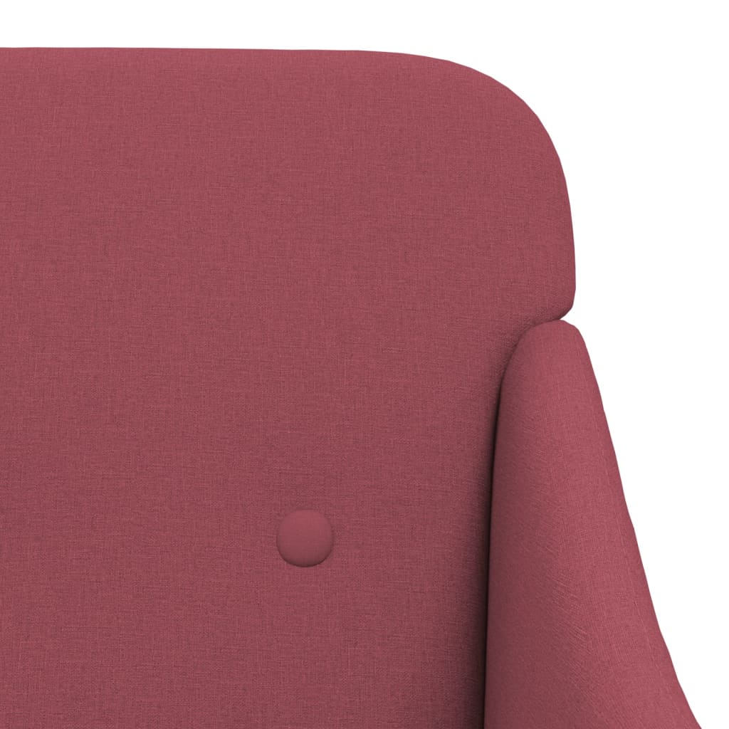 Poltrona Rosso Vino 63x76x80 cm in Tessuto