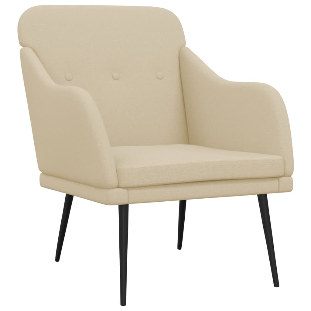Poltrona Crema 63x76x80 cm in Tessuto