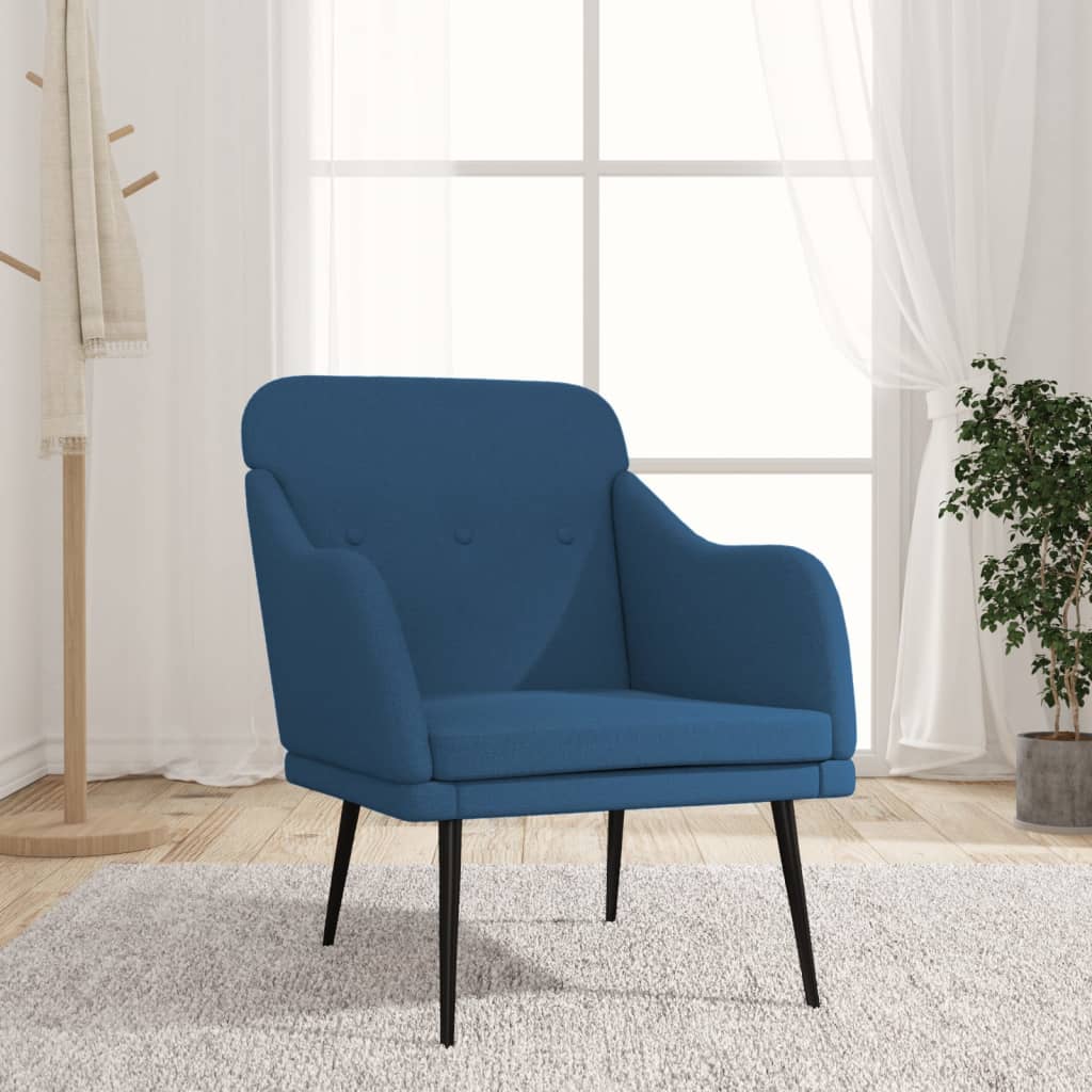 Poltrona Blu 63x76x80 cm in Tessuto