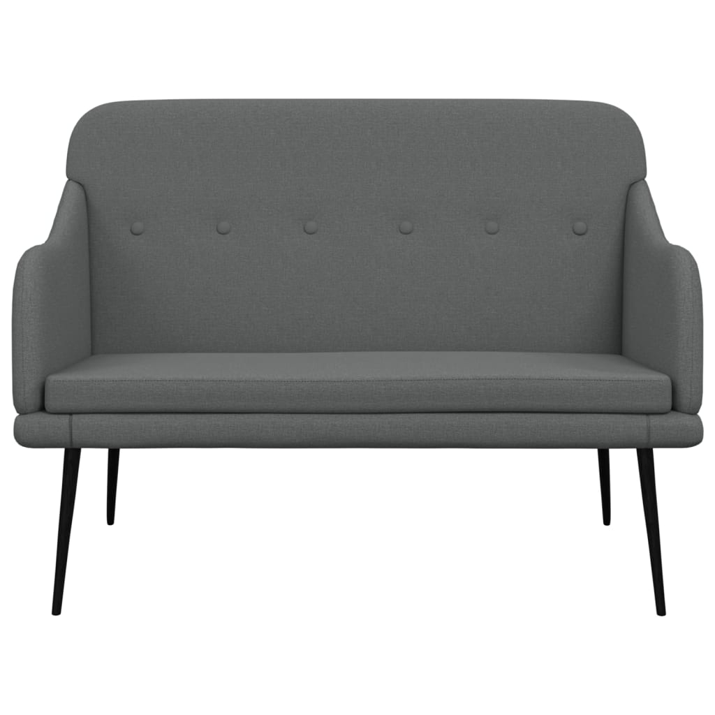 Panca Grigio Scuro 110x76x80 cm in Tessuto