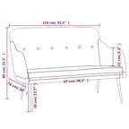 Panca Grigio Scuro 110x76x80 cm in Tessuto