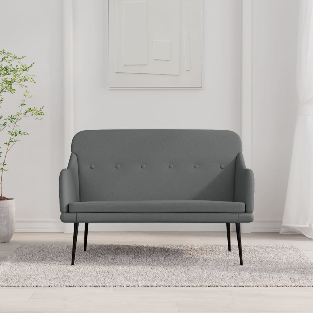 Panca Grigio Scuro 110x76x80 cm in Tessuto