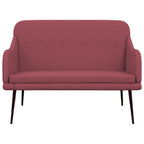 Panca Rosso Vino 110x76x80 cm in Tessuto