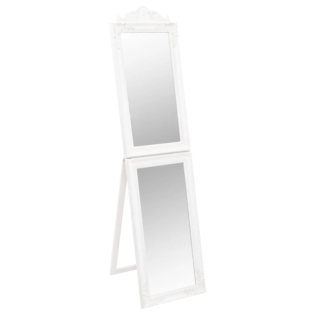 Specchio Autoportante Bianco 40x160 cm