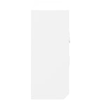 Armadietto per Chiavi Bianco 40x8,5x20 cm in Legno e Acciaio