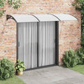 Tettoia per Porta Nero e Trasparente 300x75 cm in Policarbonato