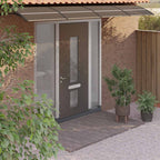 Tettoia per Porta Nera 350x75 cm Policarbonato