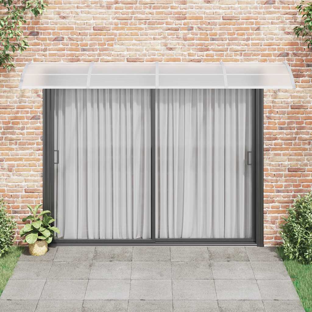 Pensilina per porta grigia 350x100 cm in policarbonato