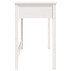 Scrivania con Cassetti Bianca 100x50x78 cm Legno Massello Pino