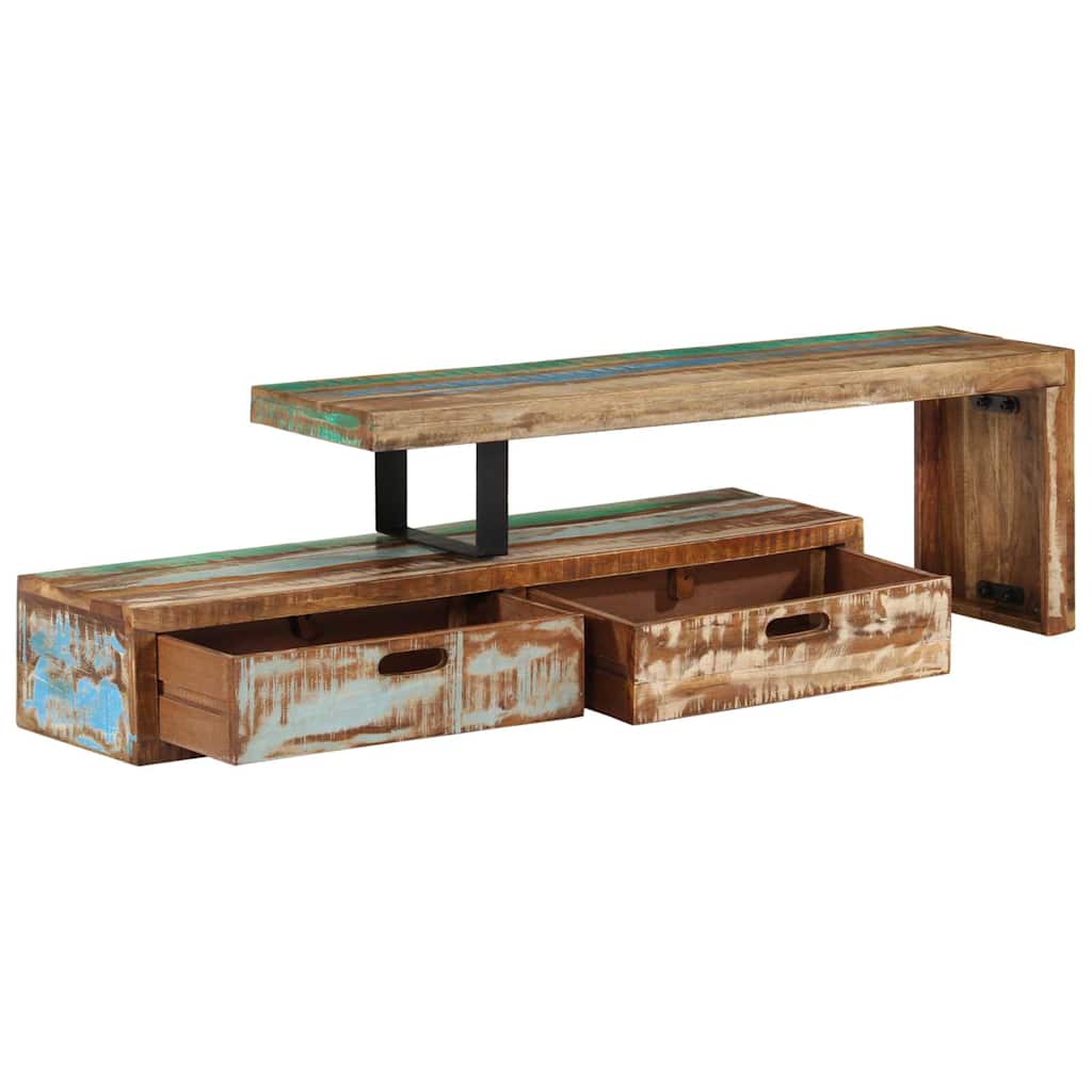 Mobile TV (118-200)x30x40 cm in Legno Massello di Recupero