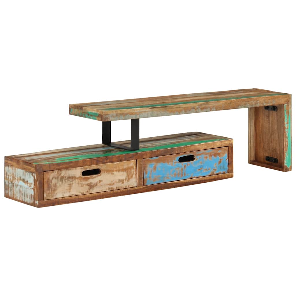 Mobile TV (118-200)x30x40 cm in Legno Massello di Recupero