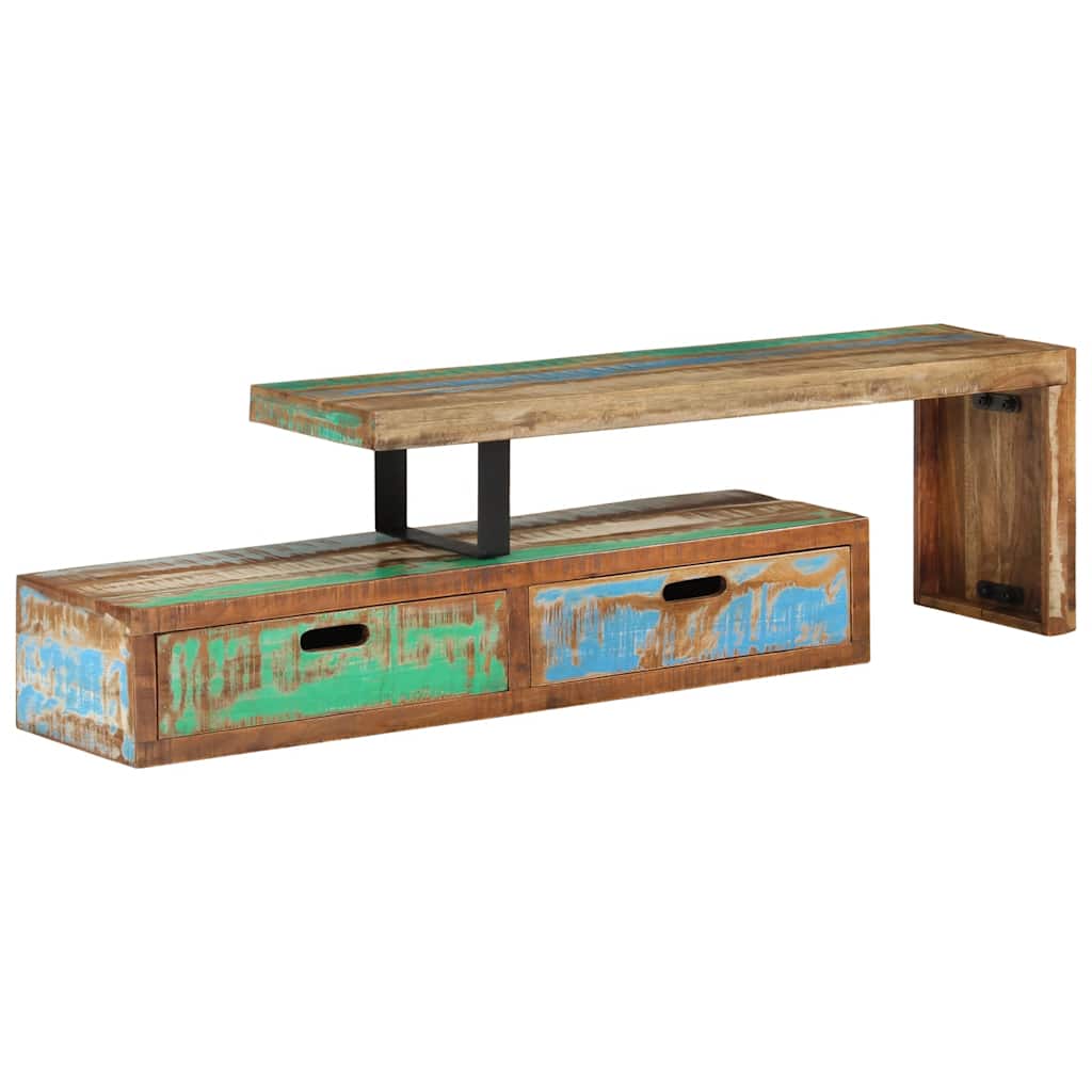 Mobile TV (118-200)x30x40 cm in Legno Massello di Recupero