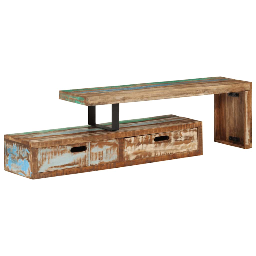 Mobile TV (118-200)x30x40 cm in Legno Massello di Recupero