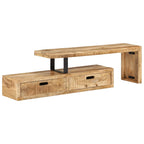 Mobile TV (118-200)x30x40 cm in legno massello di mango