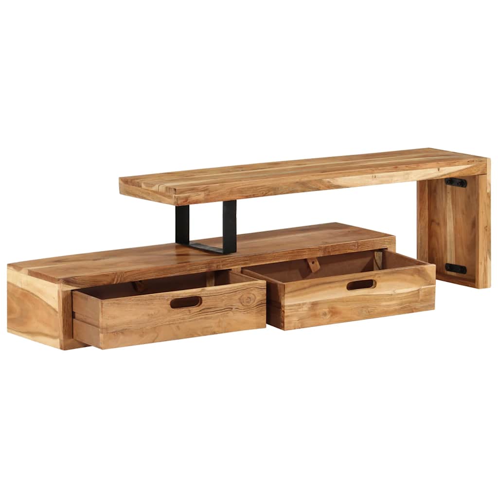 Mobile TV (118-200)x30x40 cm in legno massello di acacia