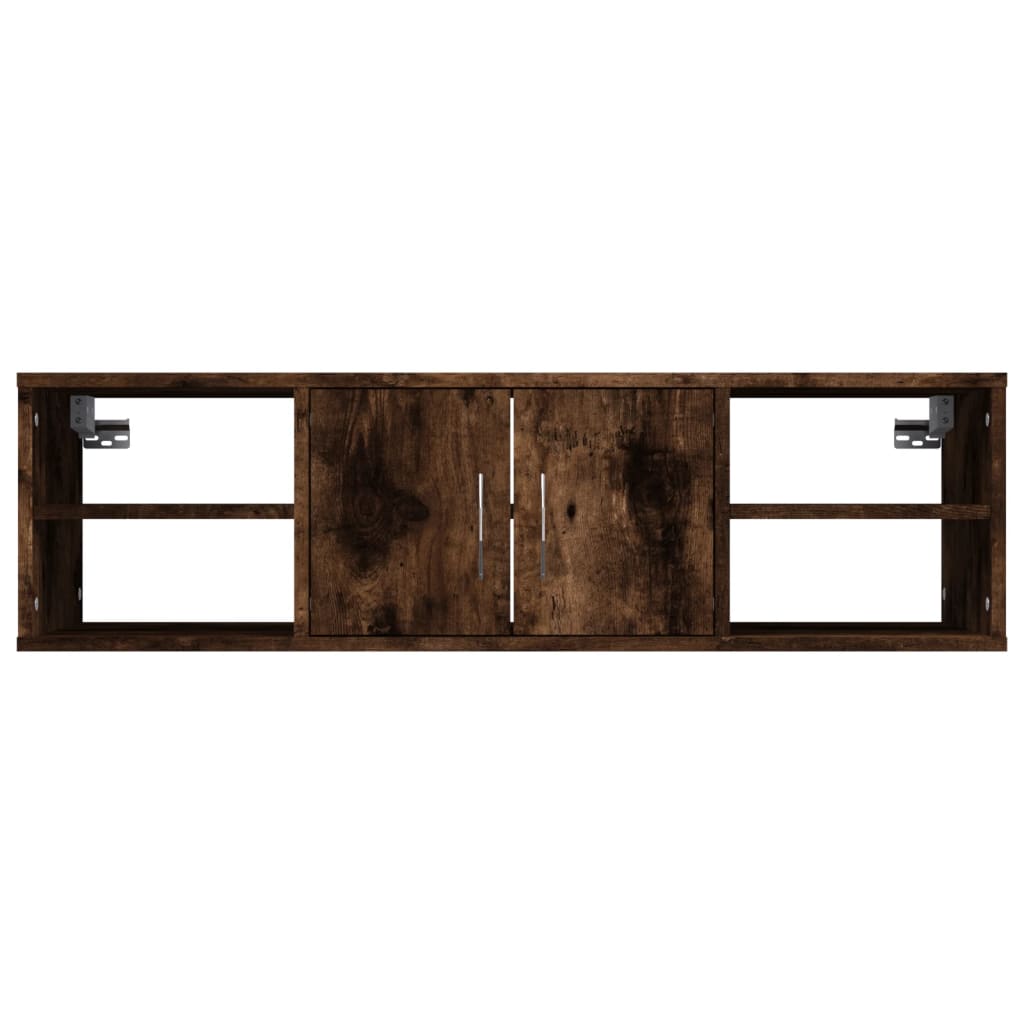 Mensola a Muro Rovere Fumo 102x30x29 cm Legno Multistrato
