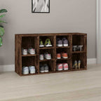 Scarpiera Rovere Fumo 103x30x55 cm in Legno Multistrato
