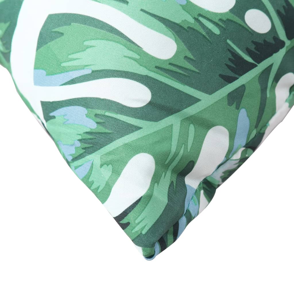 Cuscini per Divano 4 pz Motivo a Foglie 40x40 cm in Tessuto