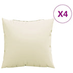 Cuscini per Divano 4 pz Crema 50x50 cm in Tessuto