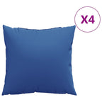 Cuscini per Divano 4 pz Blu Reale 50x50 cm in Tessuto