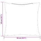 Cuscini per Divano 4 pz Motivo a Foglie 50x50 cm in Tessuto