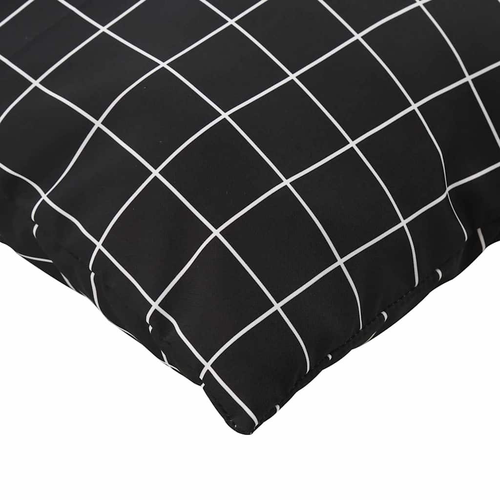 Cuscini Scatter a scacchi 4 pcs Quadro Nero 50 x 50 cm