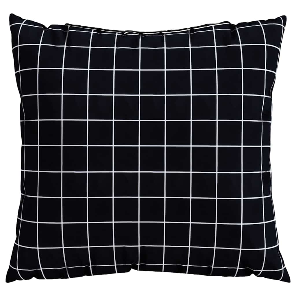 Cuscini Scatter a scacchi 4 pcs Quadro Nero 50 x 50 cm