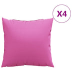 Cuscini Scatter 4 pcs Rosa 50 x 50 cm Tessuto in Poliestere