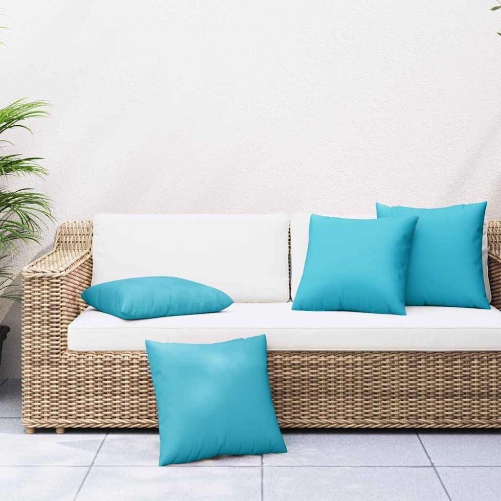 Cuscini Scatter 4 pcs Turchese 50 x 50 cm Tessuto in Poliestere