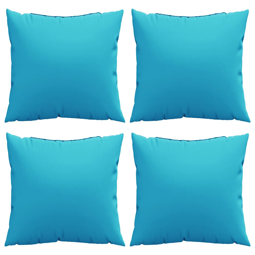 Cuscini Scatter 4 pcs Turchese 50 x 50 cm Tessuto in Poliestere