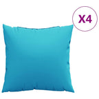 Cuscini Scatter 4 pcs Turchese 50 x 50 cm Tessuto in Poliestere