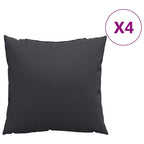 Cuscini per Divano 4 pz Neri 60x60 cm in Tessuto