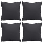 Cuscini per Divano 4 pz Neri 60x60 cm in Tessuto