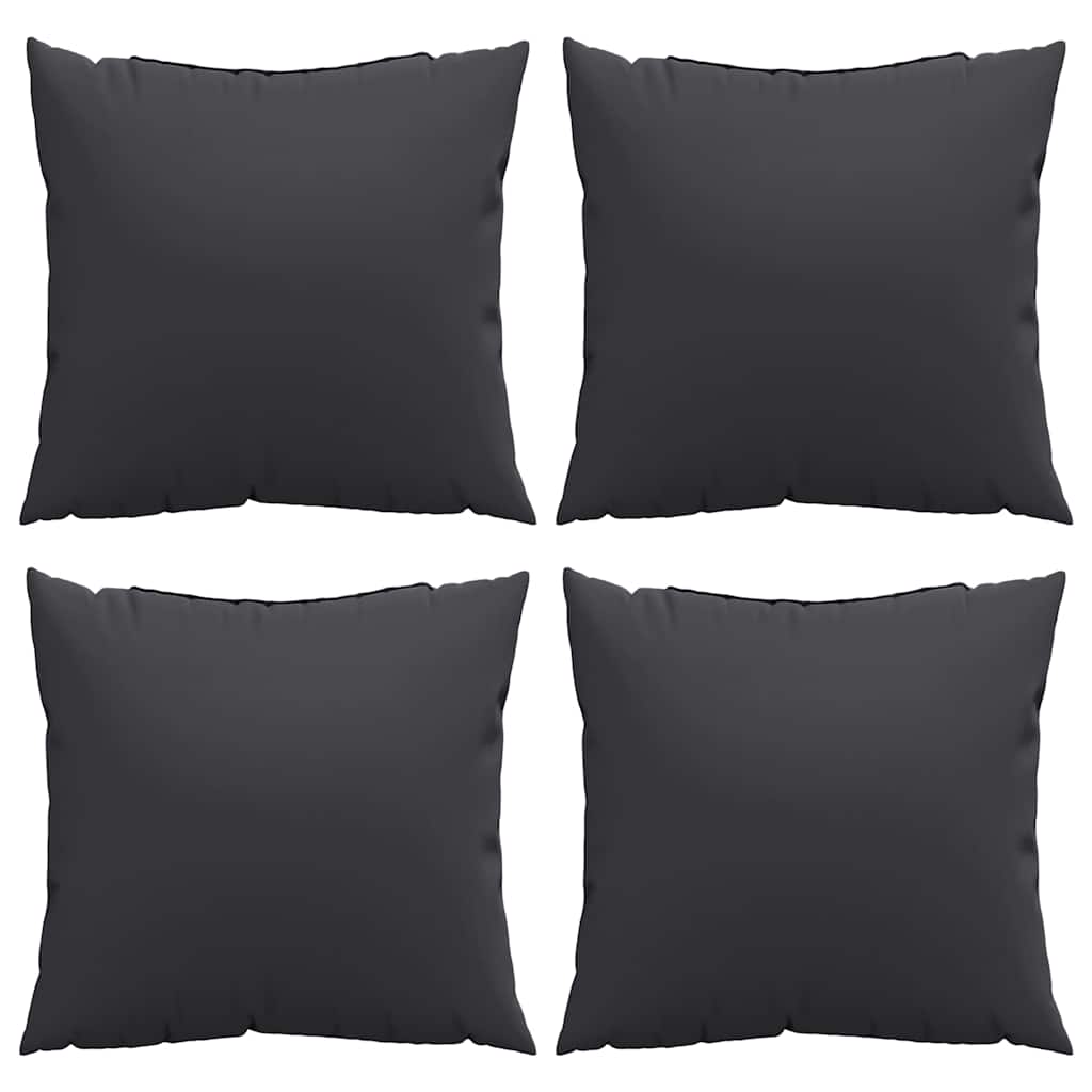 Cuscini per Divano 4 pz Neri 60x60 cm in Tessuto