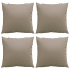 Cuscini per Divano 4 pz Tortora 60x60 cm in Tessuto