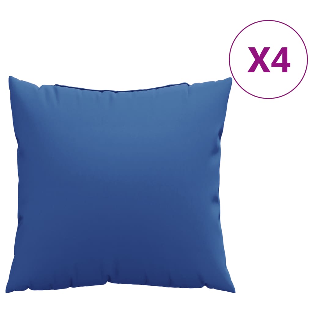 Cuscini per Divano 4 pz Blu Reale 60x60 cm in Tessuto