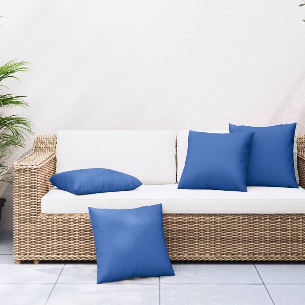 Cuscini per Divano 4 pz Blu Reale 60x60 cm in Tessuto