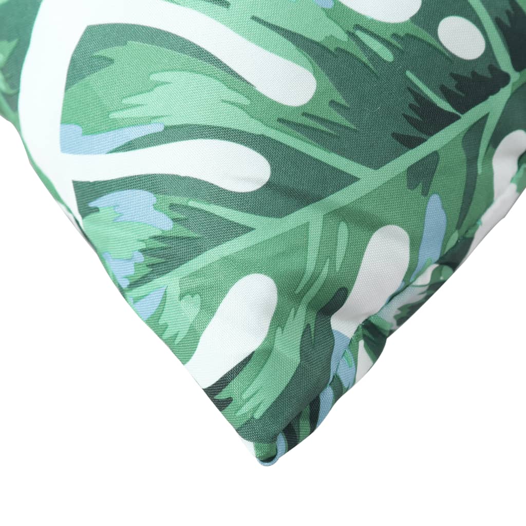 Cuscini per Divano 4 pz Motivo a Foglie 60x60 cm in Tessuto
