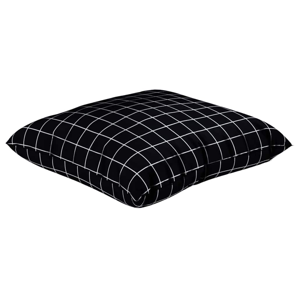 Cuscini Scatter a scacchi 4 pcs Quadro Nero 60 x 60 cm