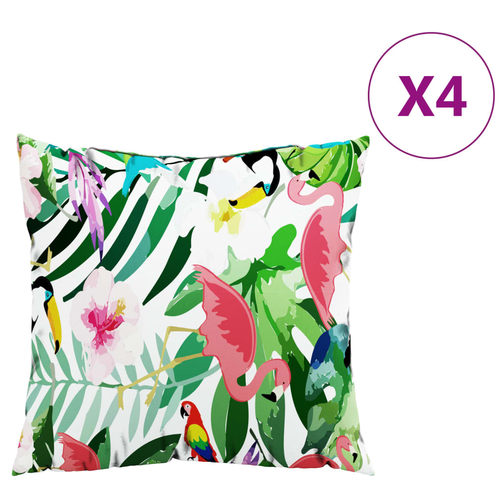 Cuscini Decorativi 4 pz Multicolore 60x60 cm in Tessuto