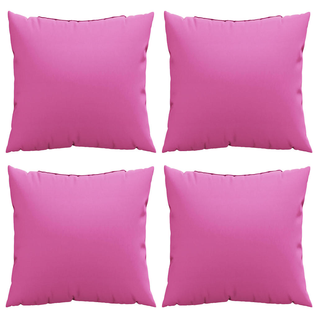 Cuscini Scatter 4 pcs Rosa 60 x 60 cm Tessuto in Poliestere